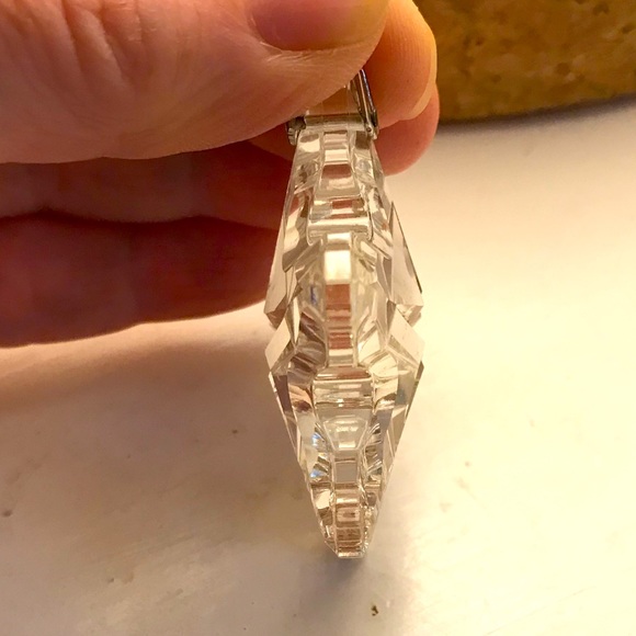 Vintage 1970s Gorham lead Crystal snowflake medallion. - Picture 4 of 4